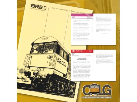 Class 58 Launch Presentation Booklet - 9th December 1982
