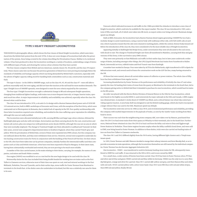 "Type 5 Heavy Freight Locomotives" by DAVID CABLE